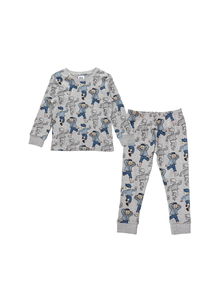 Emil in Lönneberga Pyjamas for Children - Grey