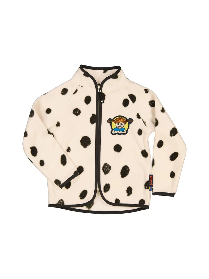 Fleece Jacket Pippi Print from Geggamoja - Dots