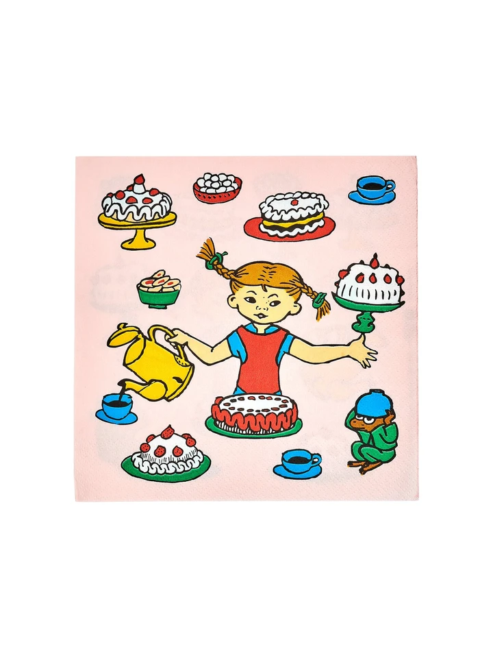 Servietten Pippi Langstrumpf Geburtstag – Rosa