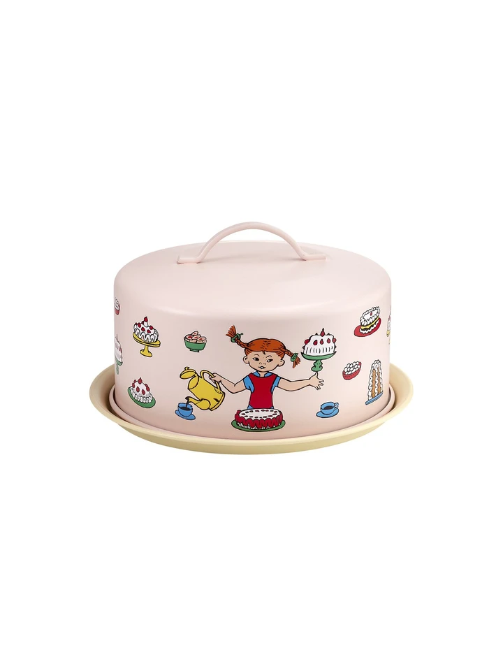 Pippi Langstrumpf Geburtstags-Kuchenplatte – Rosa