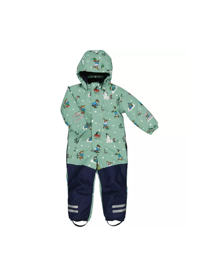 Pippi Langstrumpf Winteroverall - Grau/Grün