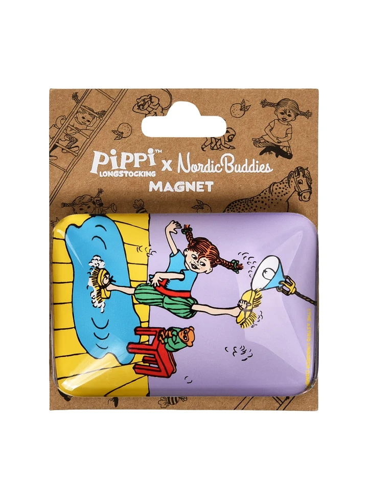 XL Glasmagnet Pippi Putzt den Boden Motiv