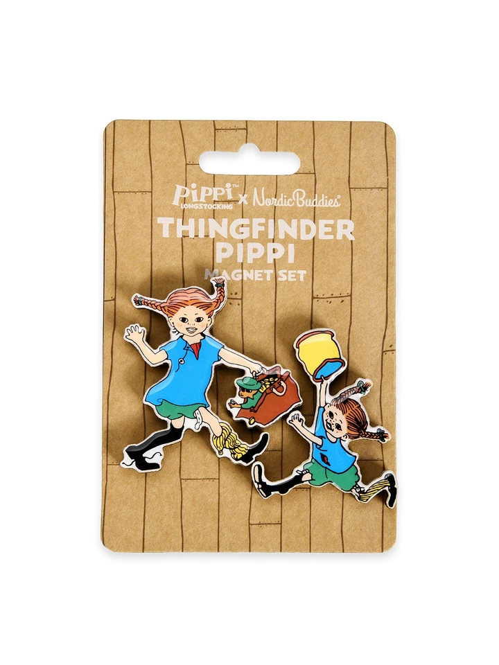 Charakter-Magnete Pippi Koffer und Sachensucherin – 2er-Pack