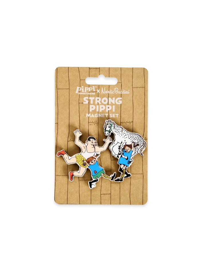 Karaktärsmagneter Pippi Lilla Gubben och starke Adolf – 2-pack