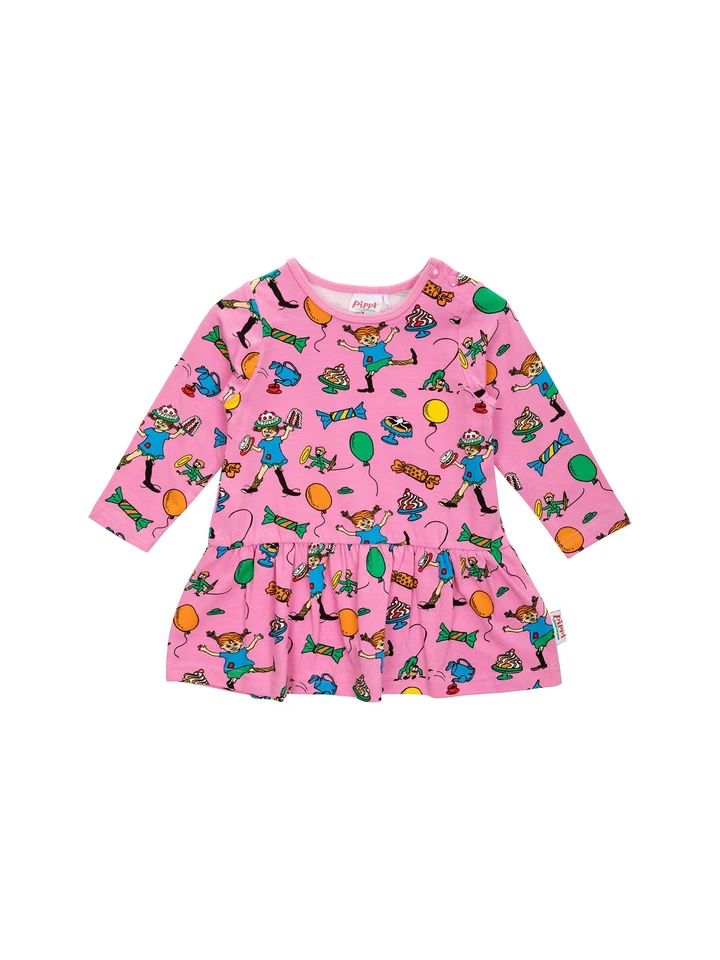 Pippi Langstrumpf Party-Kleid Rosa - Baby