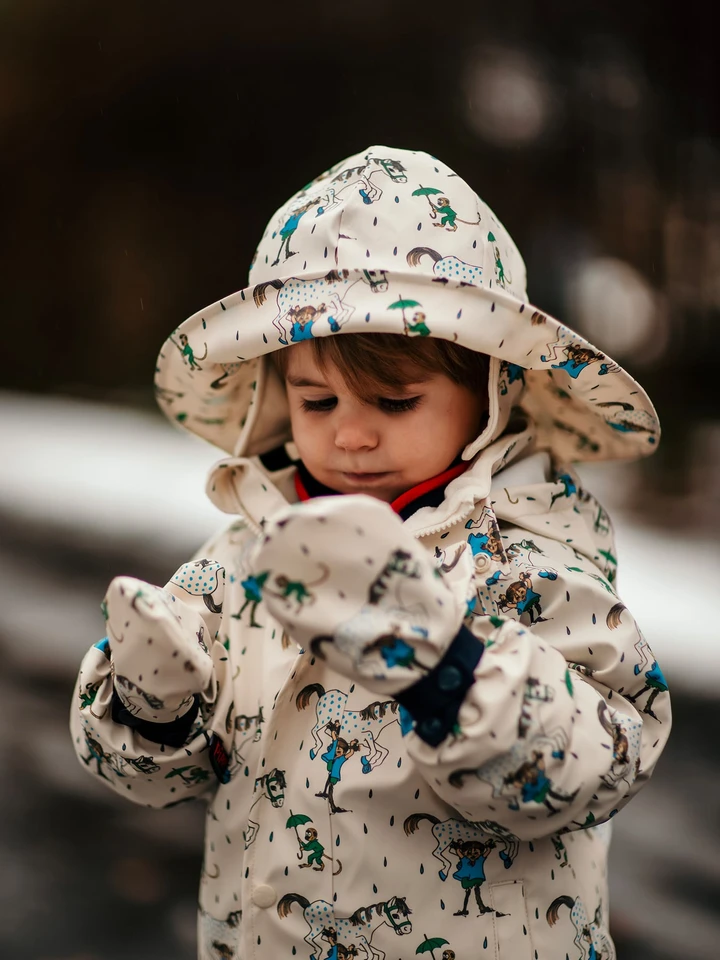 Regnhatt Pippi Långstrump - Beige