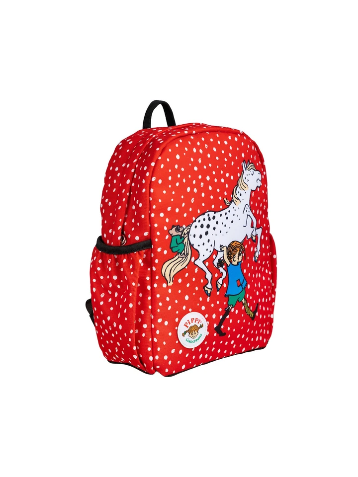 Pippi Langstrumpf Rucksack Punkte Rot – Klein