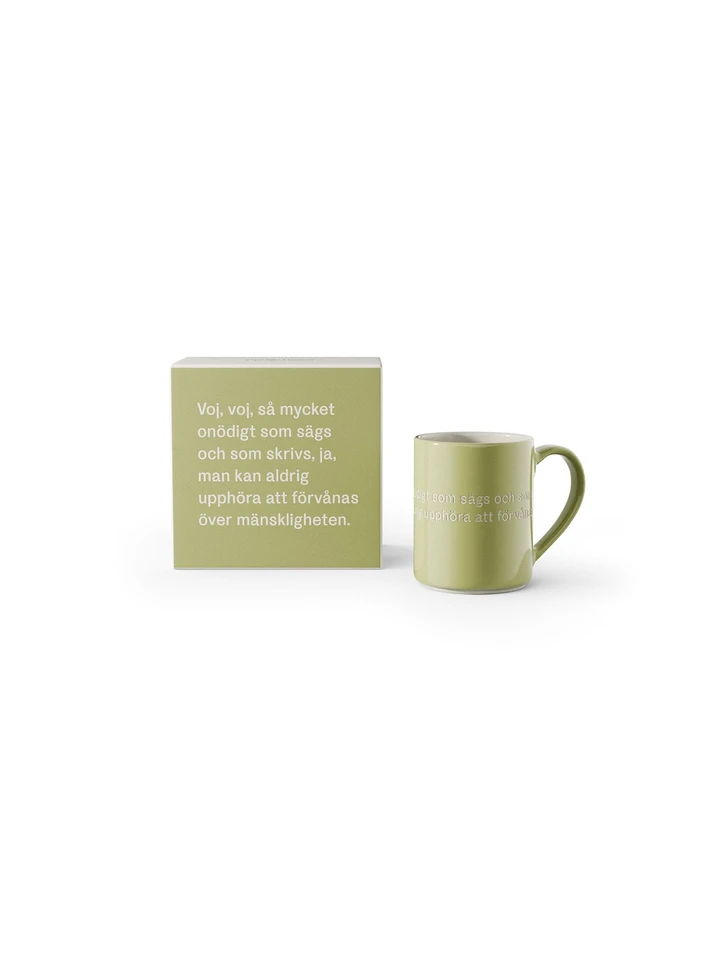 Zitat-Tasse Astrid Lindgren - Voj, voj,... - Grün