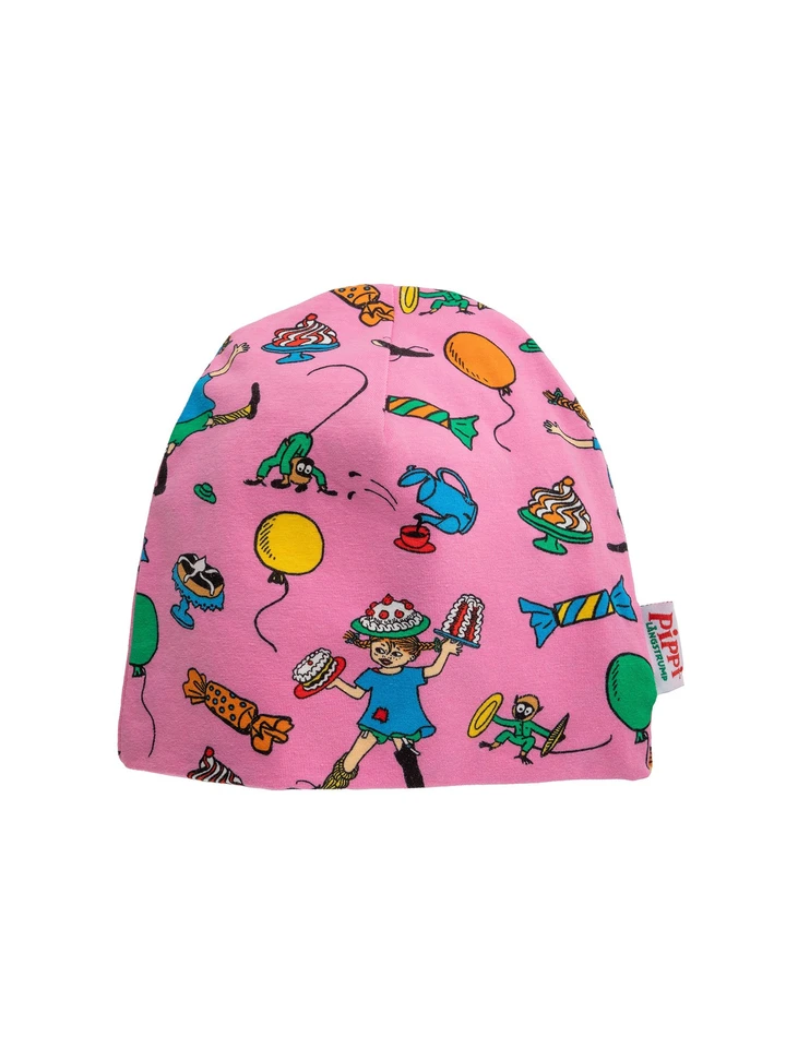 Pippi Longstocking Double Layer Beanie - Pink