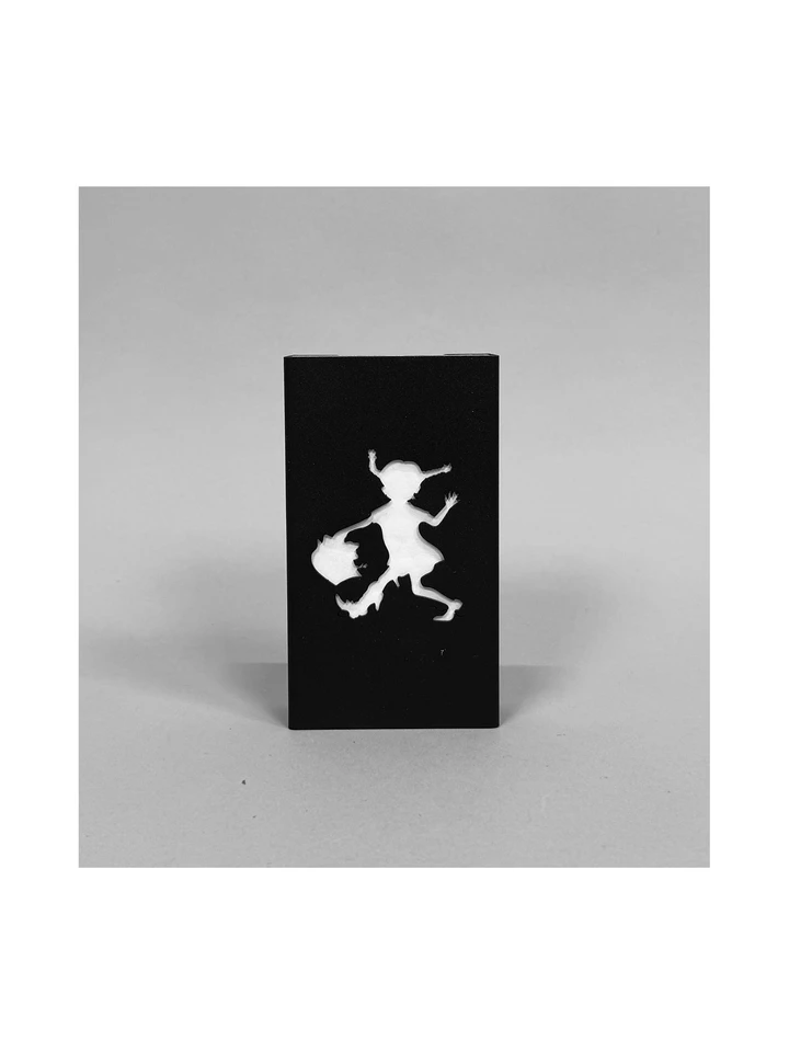 Pippi Longstocking matchbox holder - black