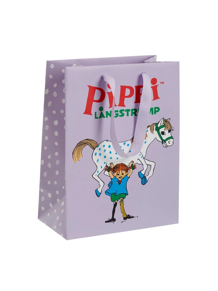 Pippi Longstocking & her Horse Gift Bag Purple – Medium