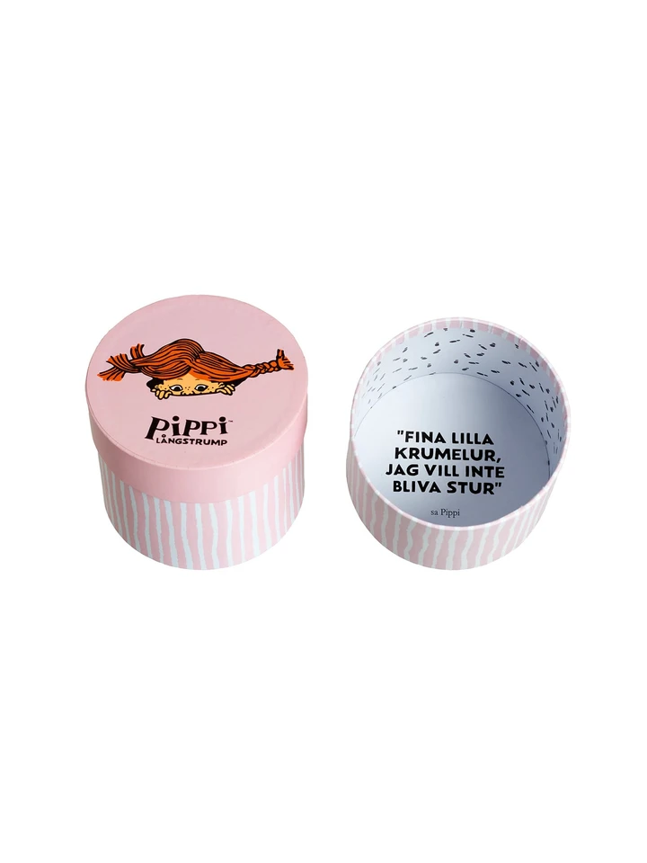 Pippi Longstocking Box Striped Pink – Small