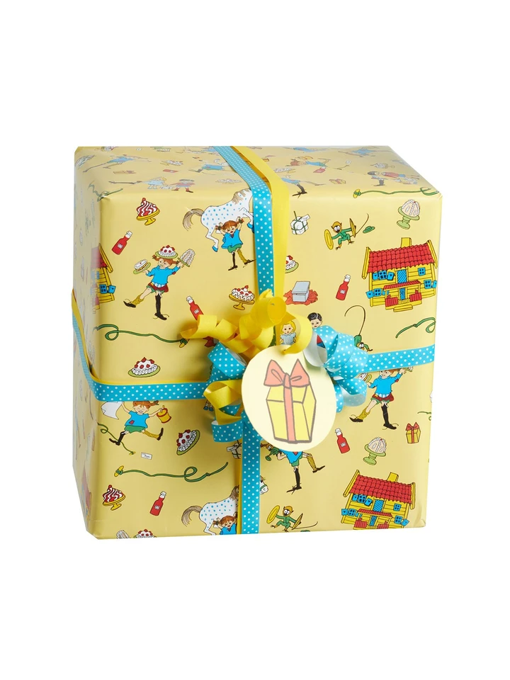 Wrapping Paper Pippi Longstocking Double-Sided 200x70cm - yellow