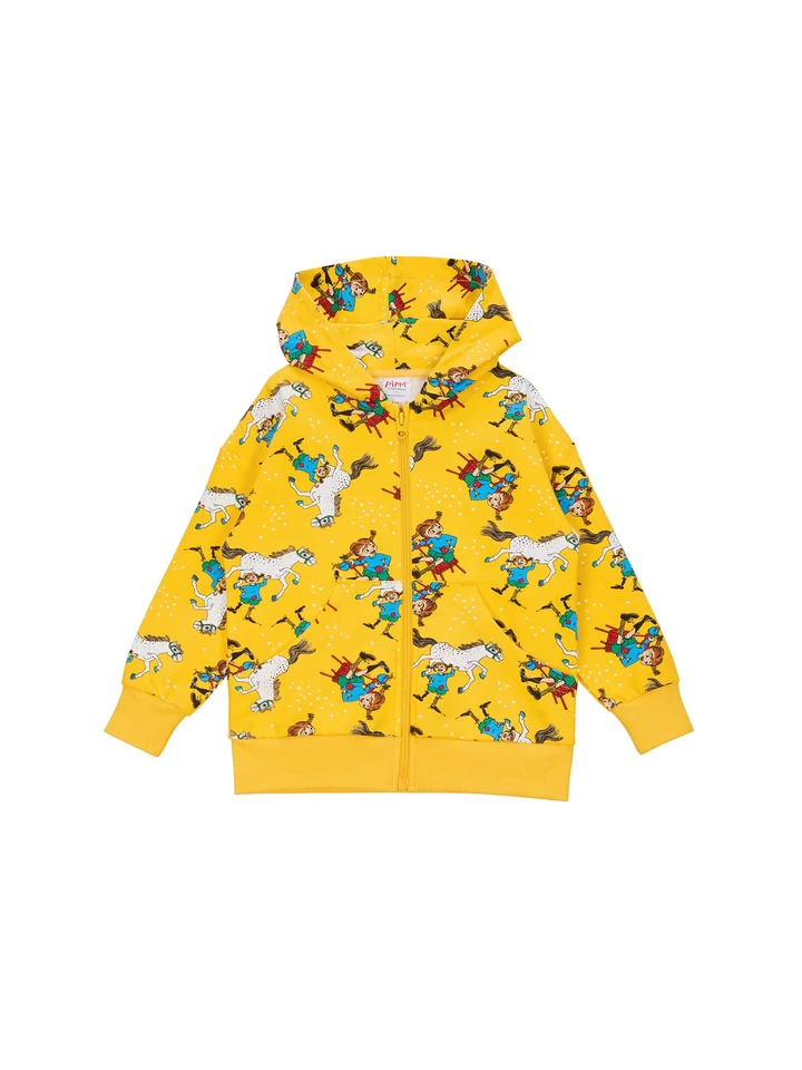 Pippi Longstocking & Her Horse Hoodie - Yellow