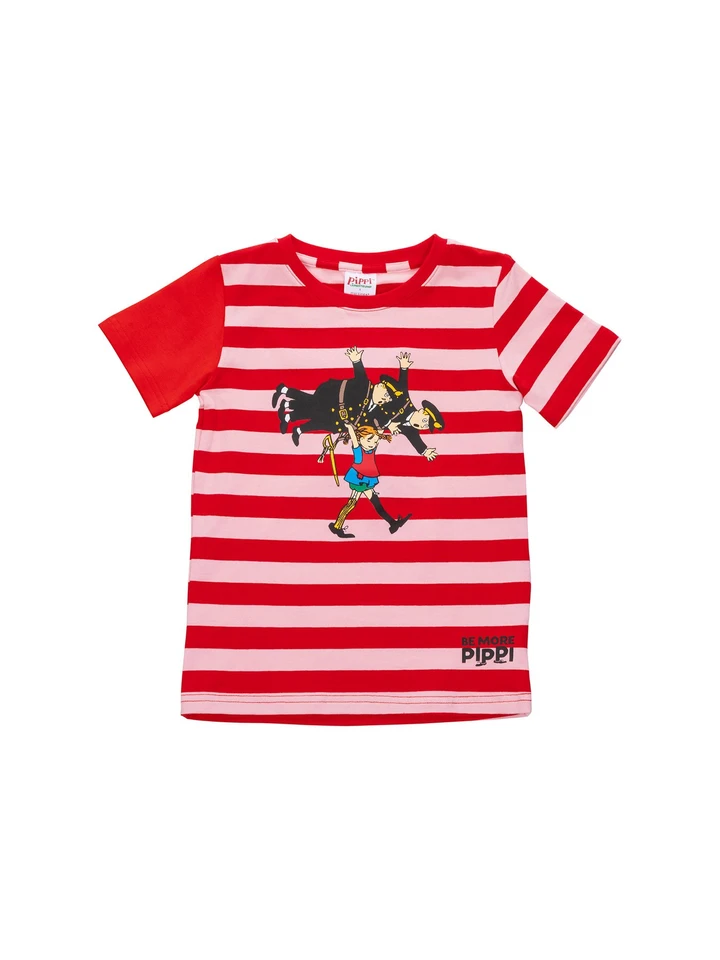Pippi Longstocking T-shirt Stripes - Red