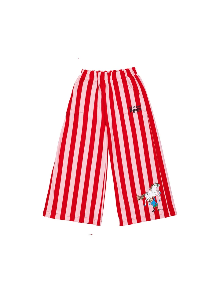 Pippi Longstocking Trousers Stripes - Red/Pink
