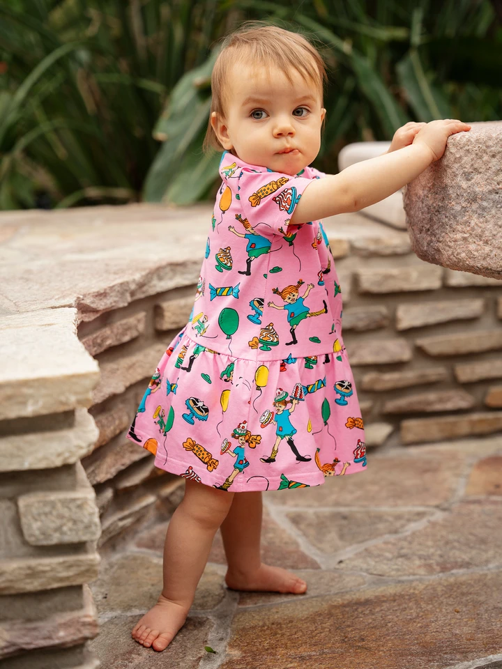 Pippi Langstrumpf Kleid Geburtstag Baby – Rosa