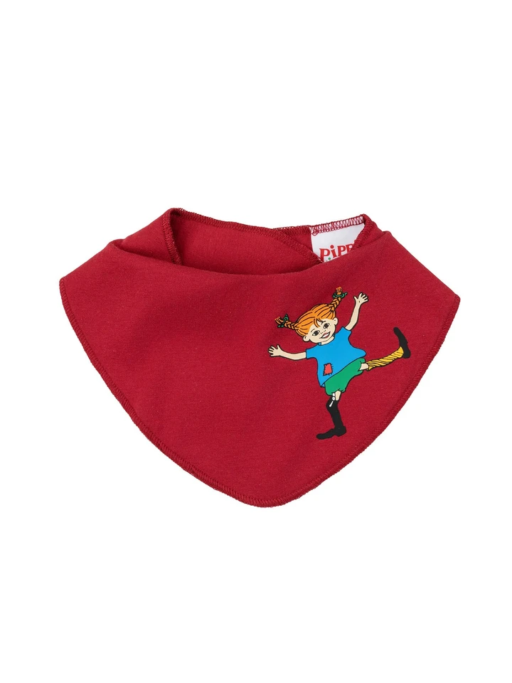 Pippi Longstocking bib - red