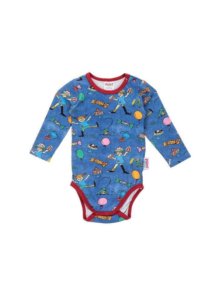 Pippi Longstocking bodysuit - denimblue