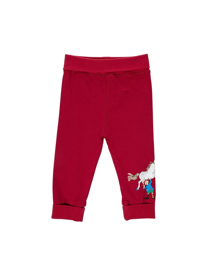 Pippi Longstocking pants for babies - red