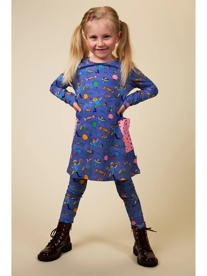 Pippi Longstocking dress - denimblue