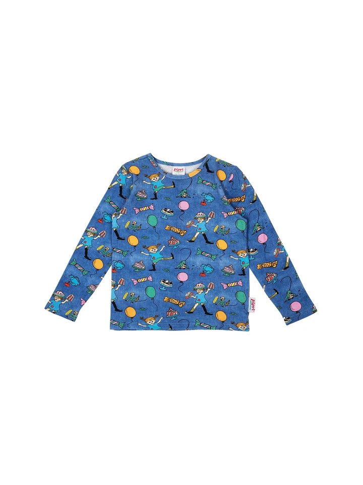 Pippi Longstocking shirt - denimblue