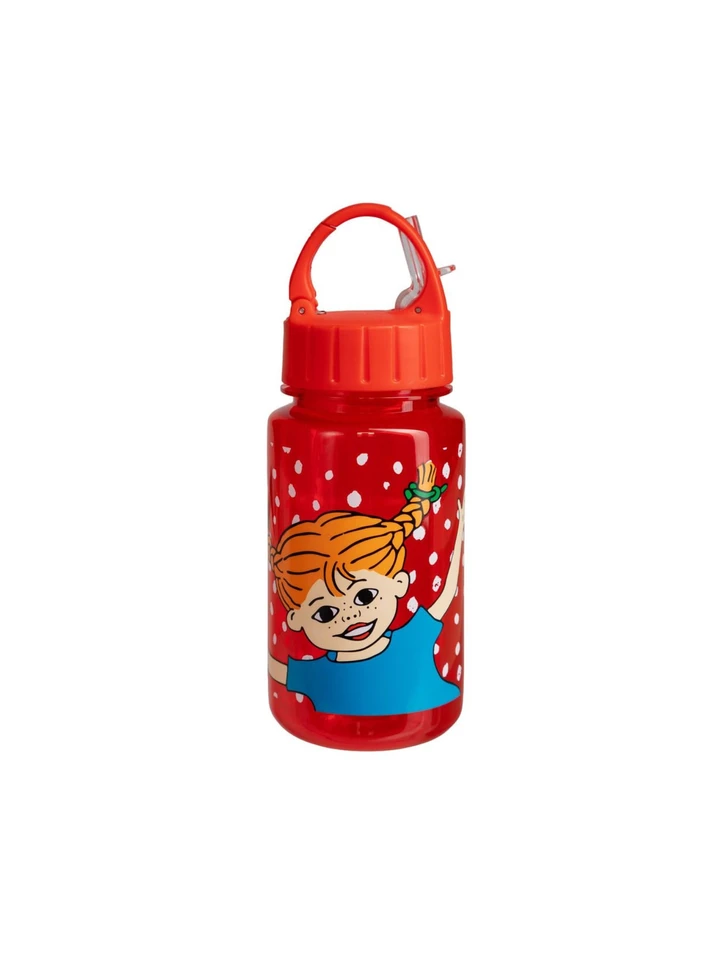 Waterbottle Pippi Longstocking Dots 3,5 dl - Red