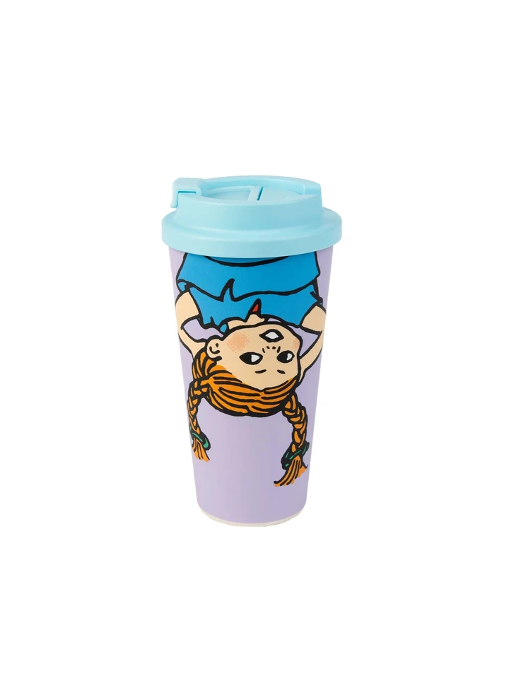 Take-Away Mug Pippi up and down 450ml - Purple