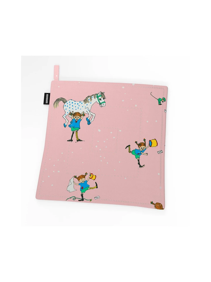 Pot holder Pippi Longstocking with friends - Pink