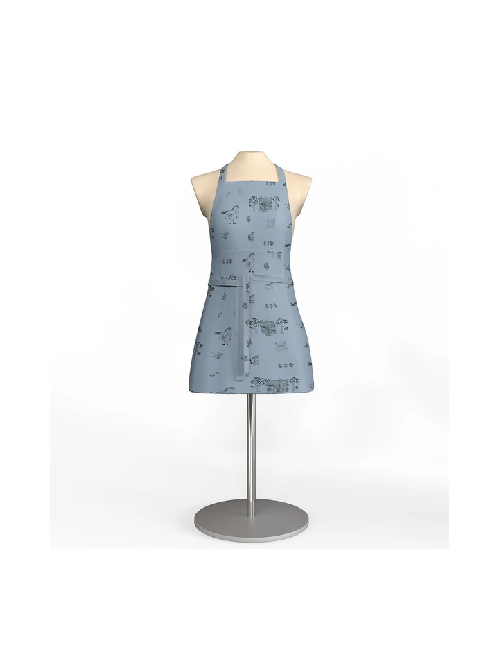 Apron Pippi Longstocking blue - Adult