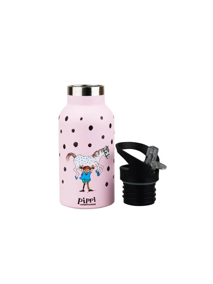 Trinkflasche Pippi Langstrumpf Punkte – Rosa