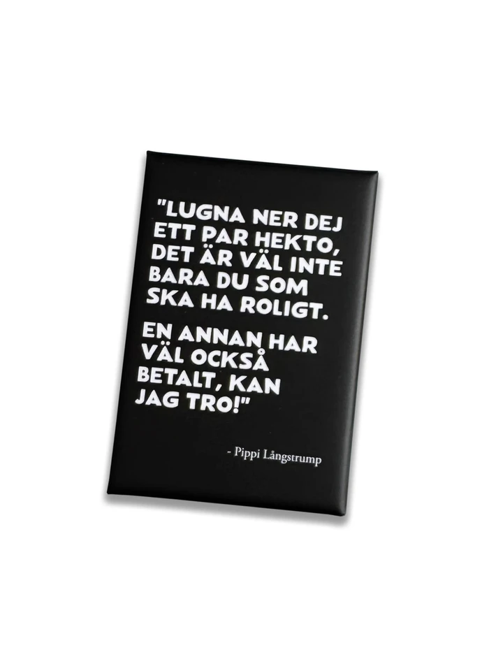 Magnet Pippi Långstrump "Ett par hekto" - Svart