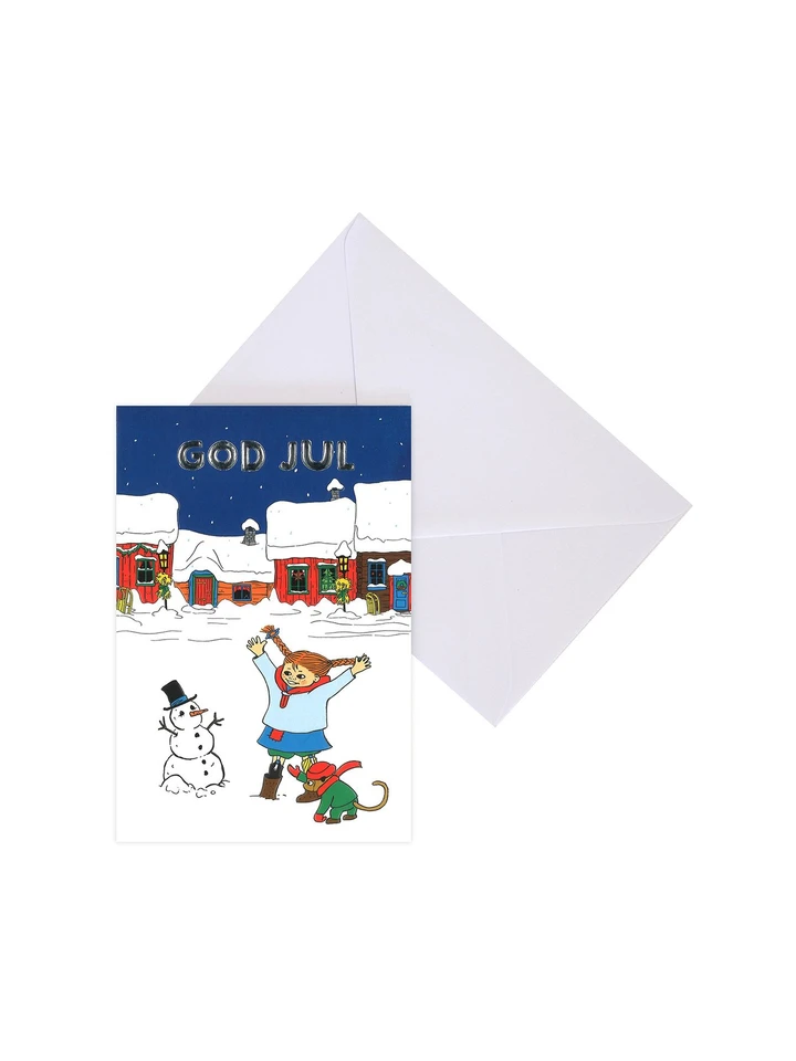 Christmas card Pippi Longstocking - with envelope