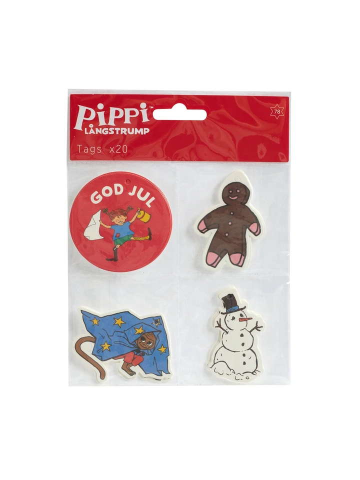 Gift tags Pippi Longstocking - Christmas