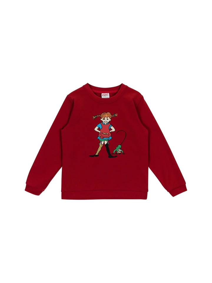 Sweatshirt Pippi Longstocking - Red