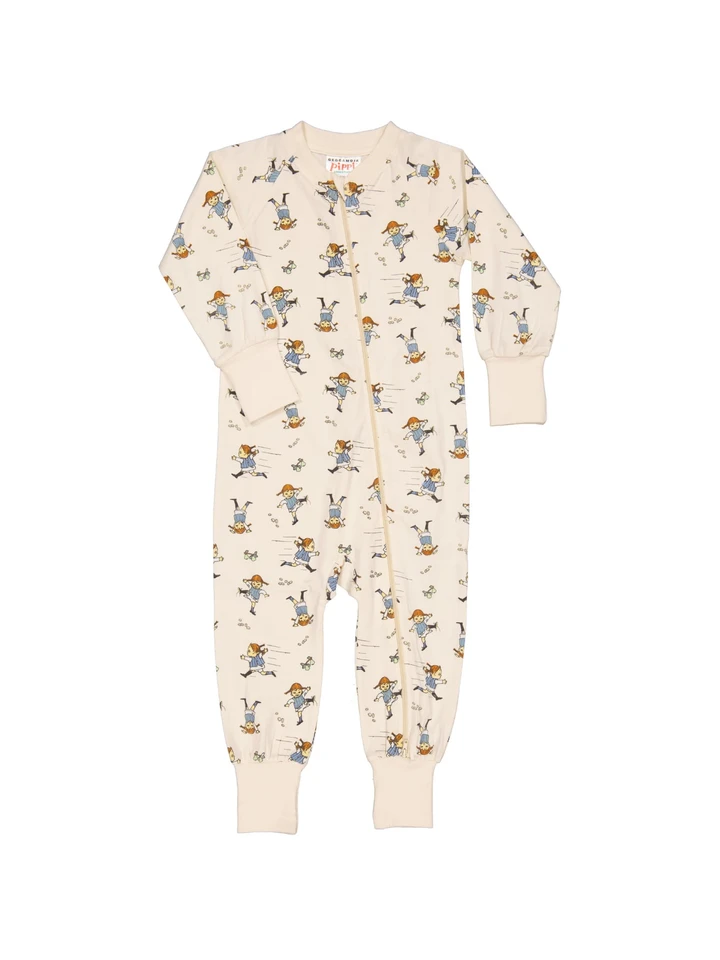 Baby-Schlafanzug Pippi Langstrumpf  – Beige