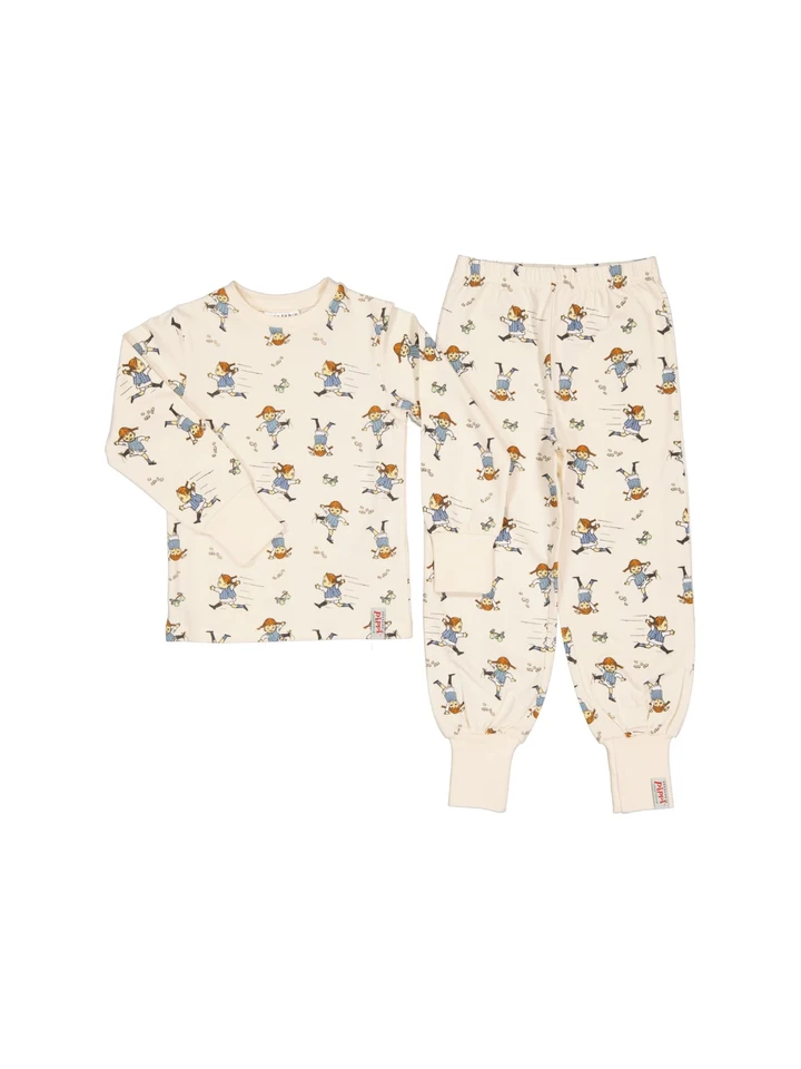 Schlafanzug Pippi Langstrumpf – Beige