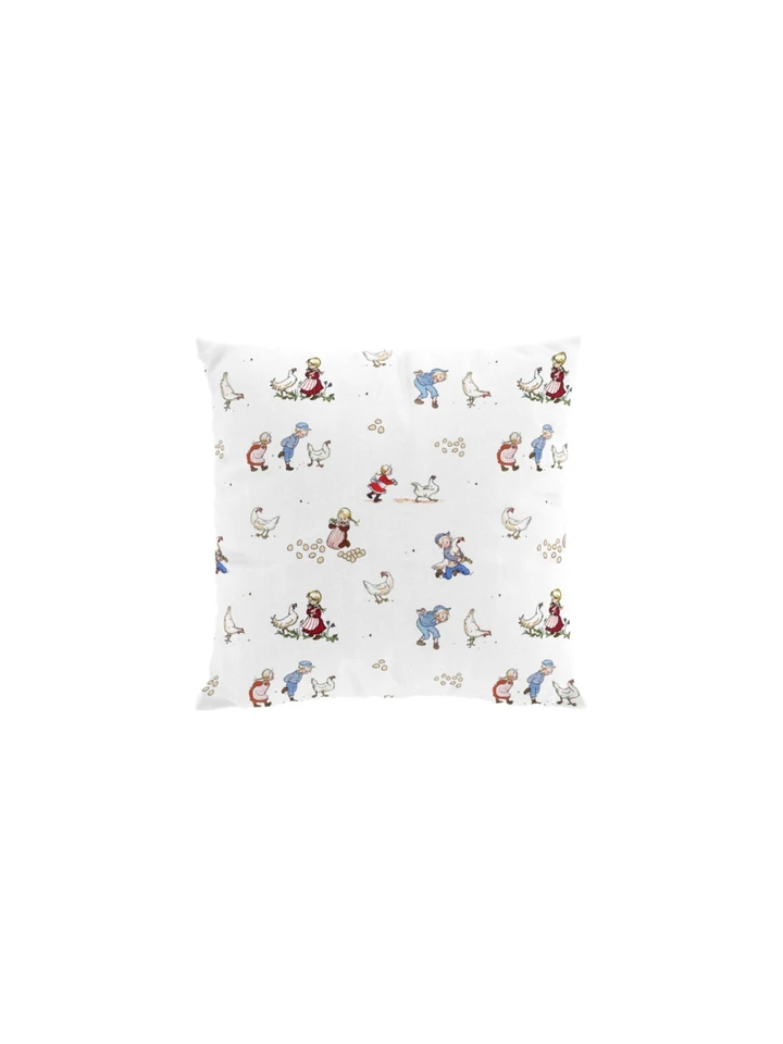 Kuddfodral Emil & Ida i Lönneberga - Vit