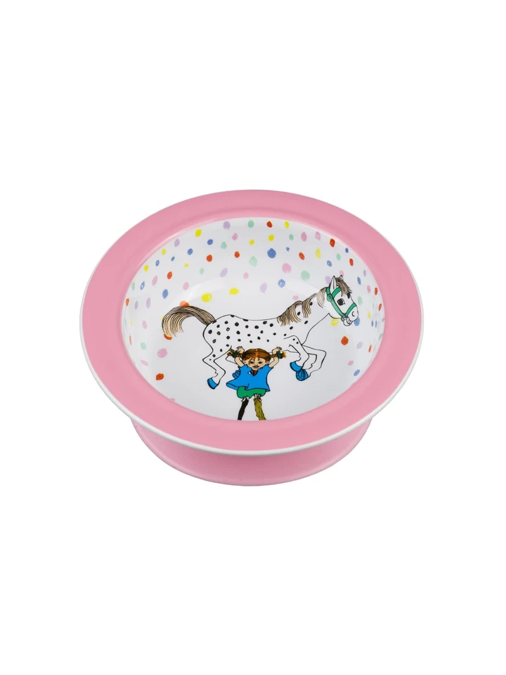 Suction plate with pink rim Pippi Longstocking Birthday