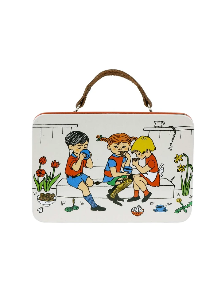 Small tin box Pippi Longstocking picnic - White