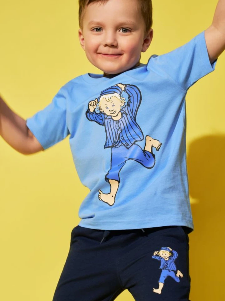 T-Shirt Michel aus Lönneberga Lustig – Blau