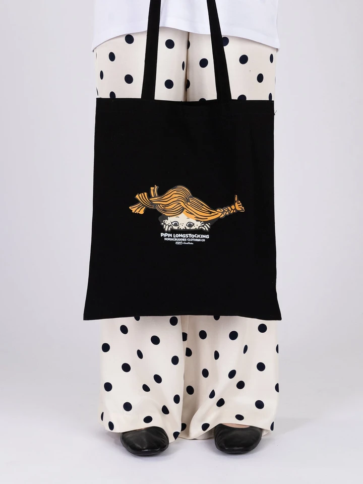 Totebag Pippi Longstocking Peekaboo - Black