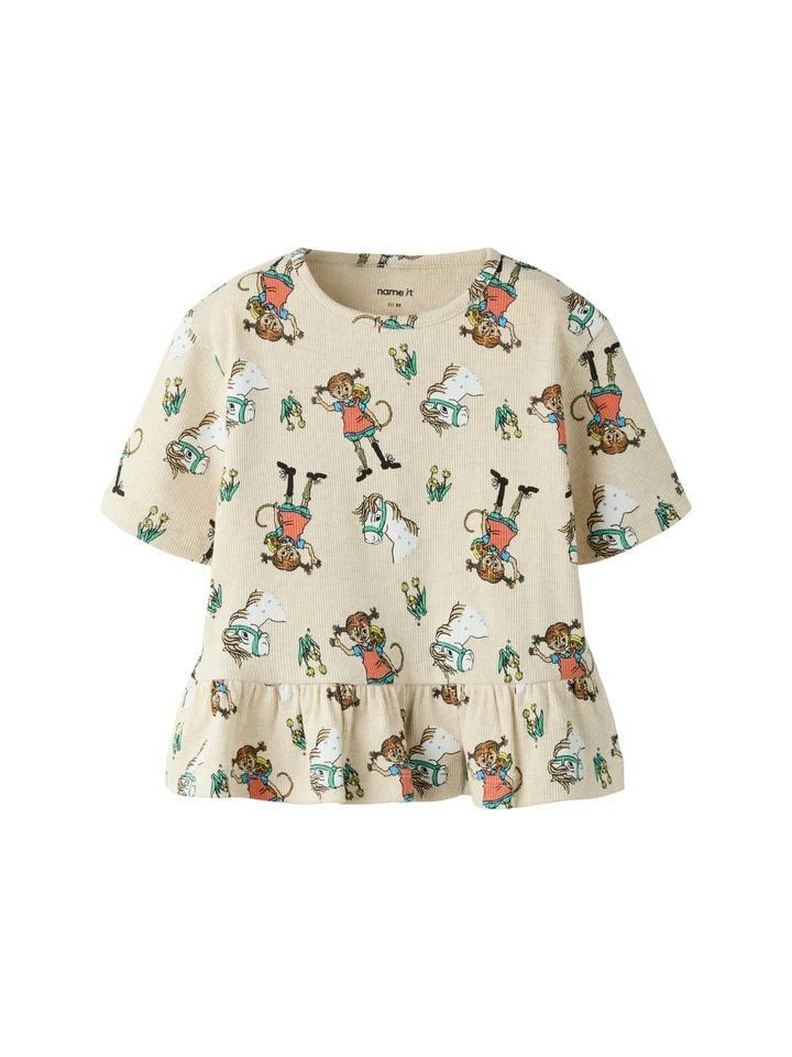 T-Shirt-Pippi Langstrumpf & Freunde – Beige