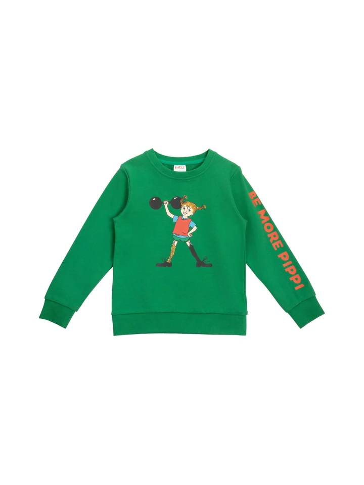 Sweatshirt Pippi Longstocking Be more Pippi - Green