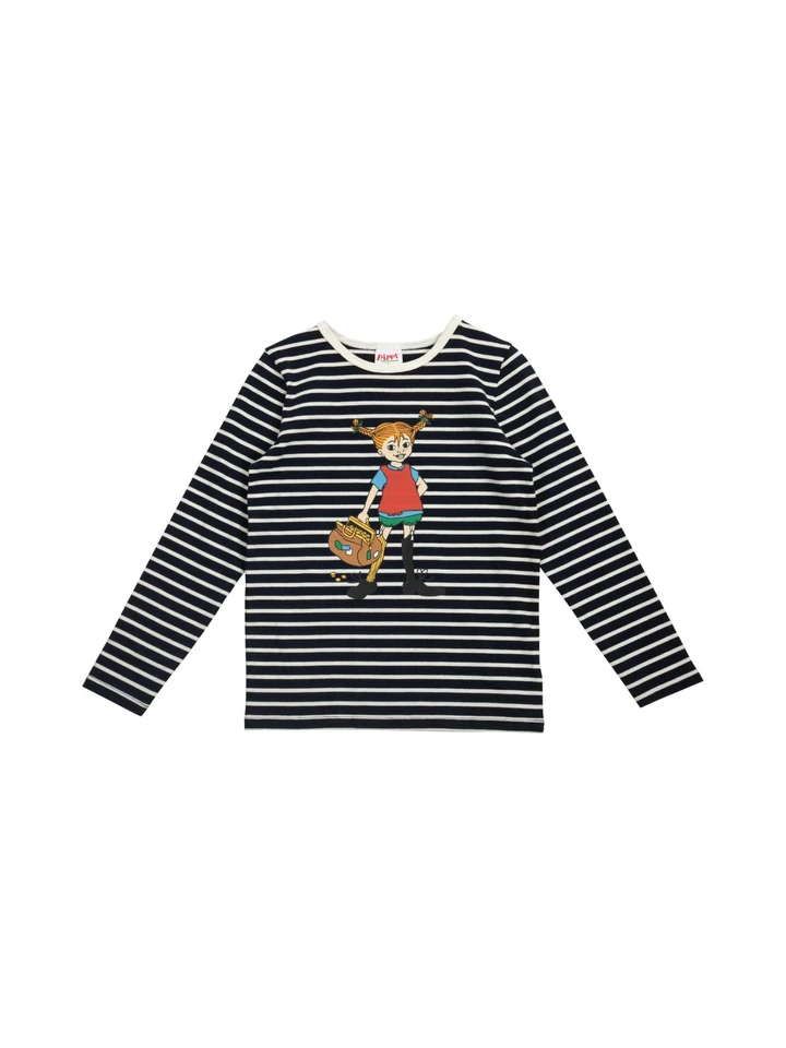 Longsleeved top Pippi Longstocking treasure chest - Dark blue