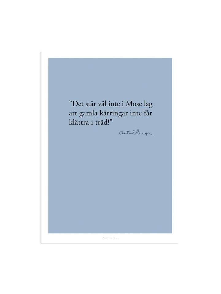 Poster Astrid Lindgren - Klättra i träd - 50x70 cm
