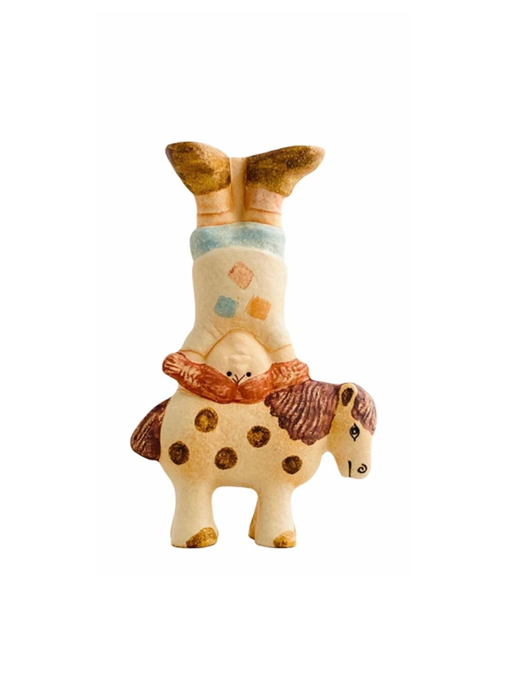 Lisa Larson Keramikfigur - Pippi Långstrump lyfter hästen