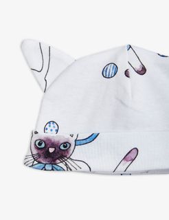 Siamese Cat Baby Beanie With Ears