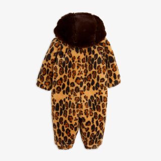 Leopard Faux Fur Baby Overall