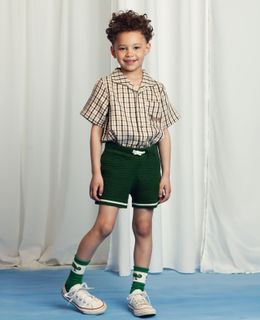 Gingham woven shirt 
